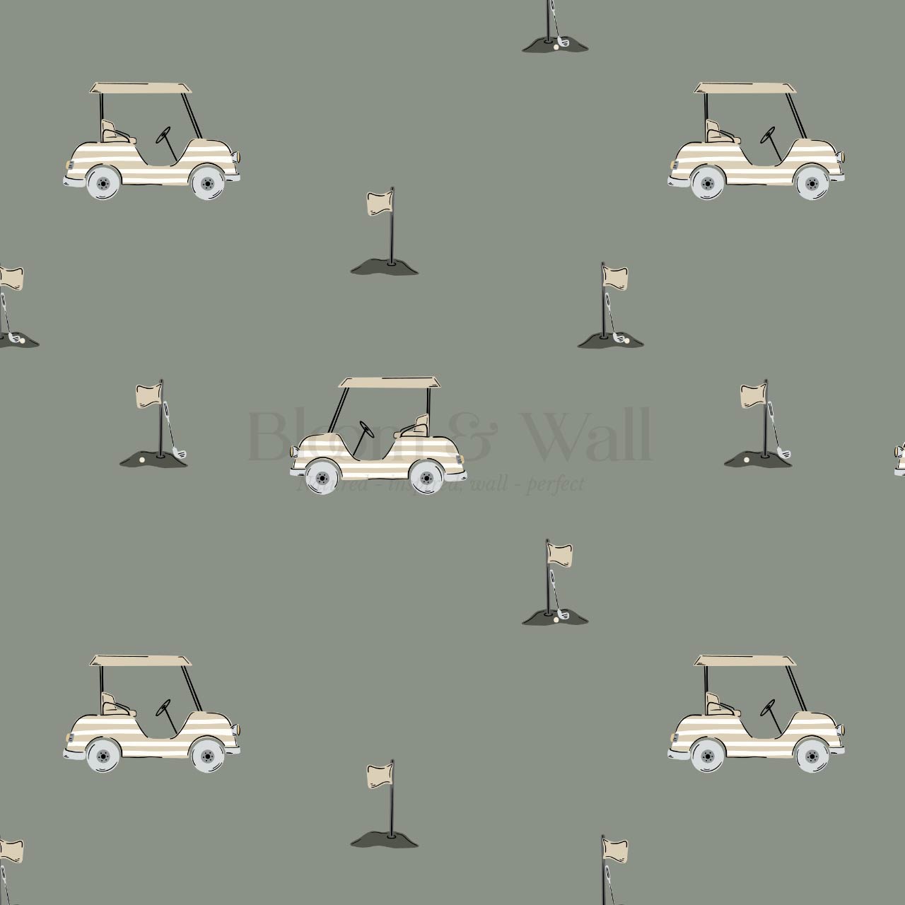 Atticus Golf Carts Olive Wallpaper