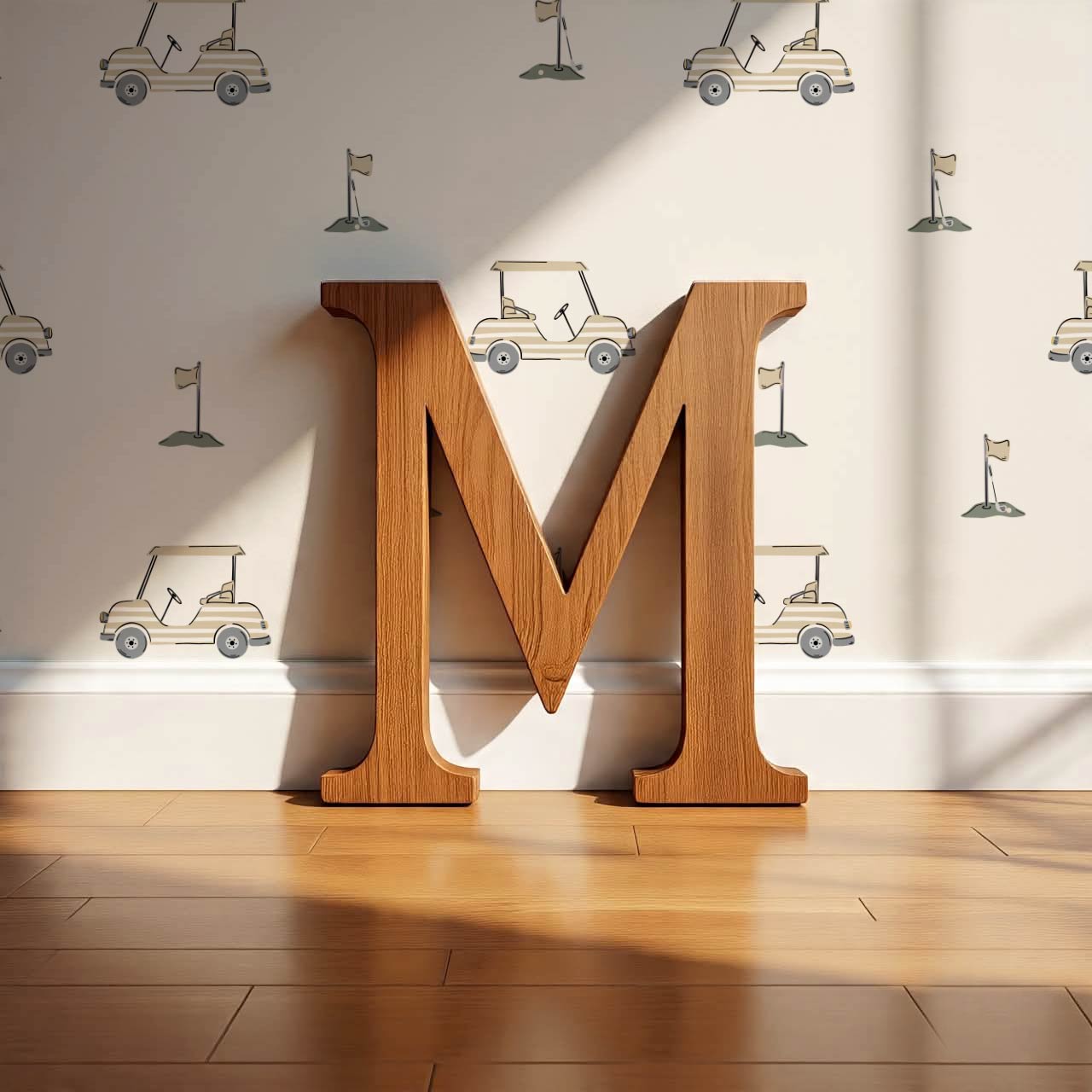 Atticus Golf Carts Tan Cream Wallpaper