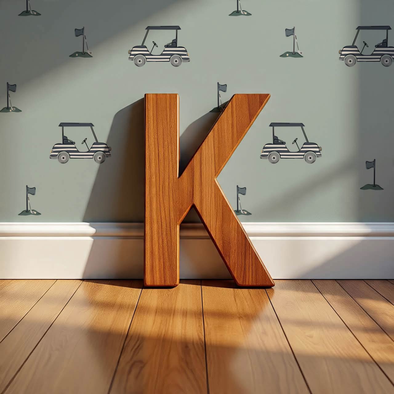 Atticus Golf Carts Blue Green Wallpaper