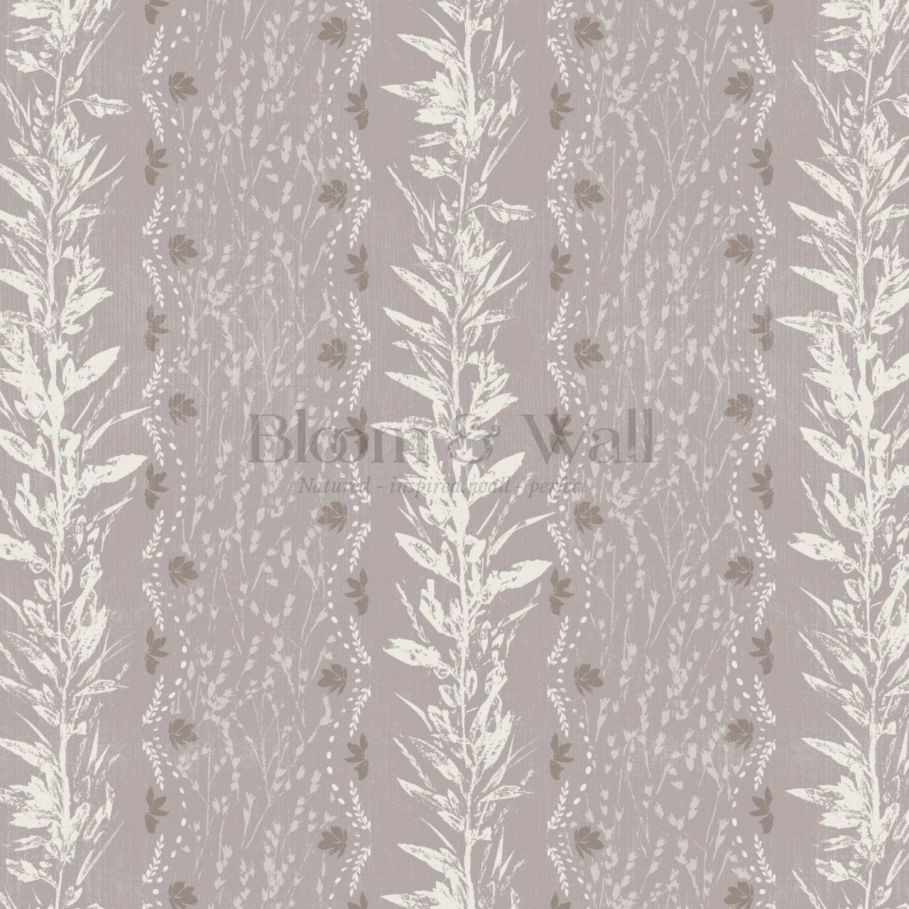 Aubree Silver Hedgerow Plum Wallpaper