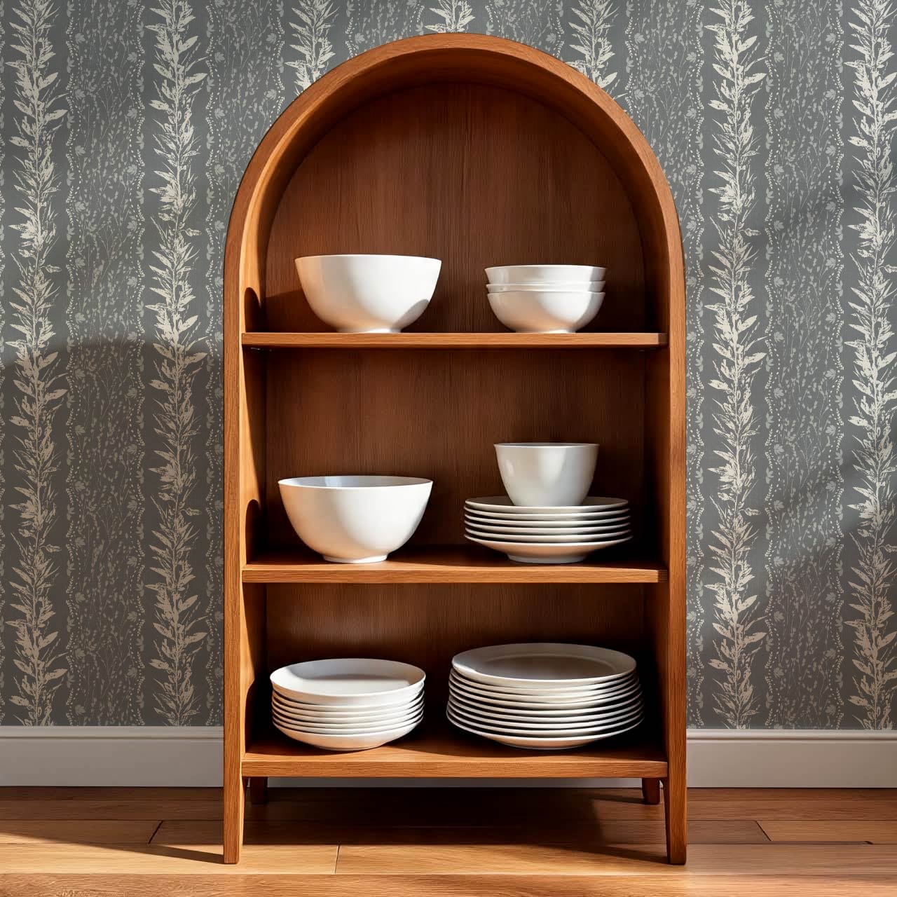 Aubree Silver Hedgerow Slate Wallpaper