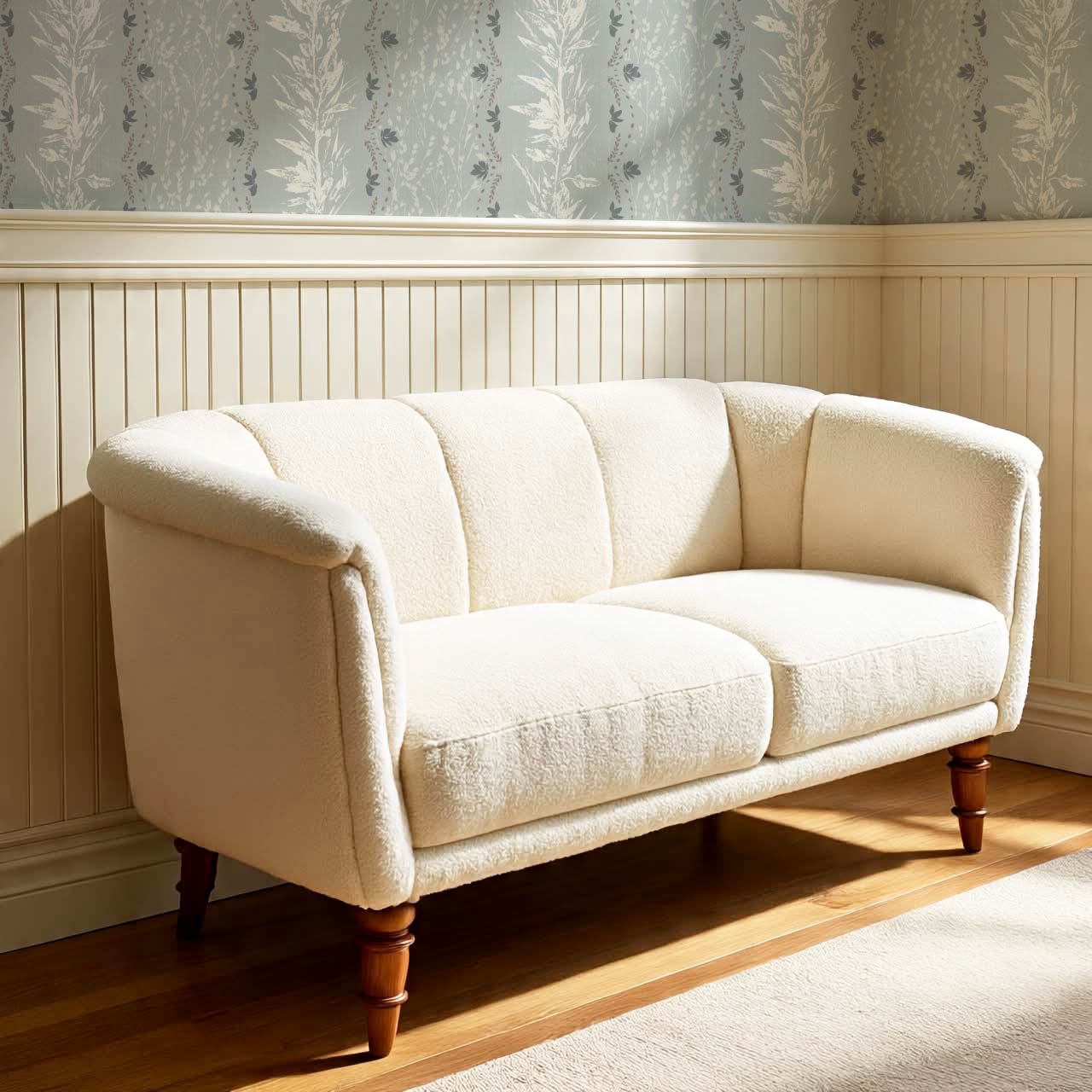 Aubree Silver Hedgerow Gray Glass Wallpaper