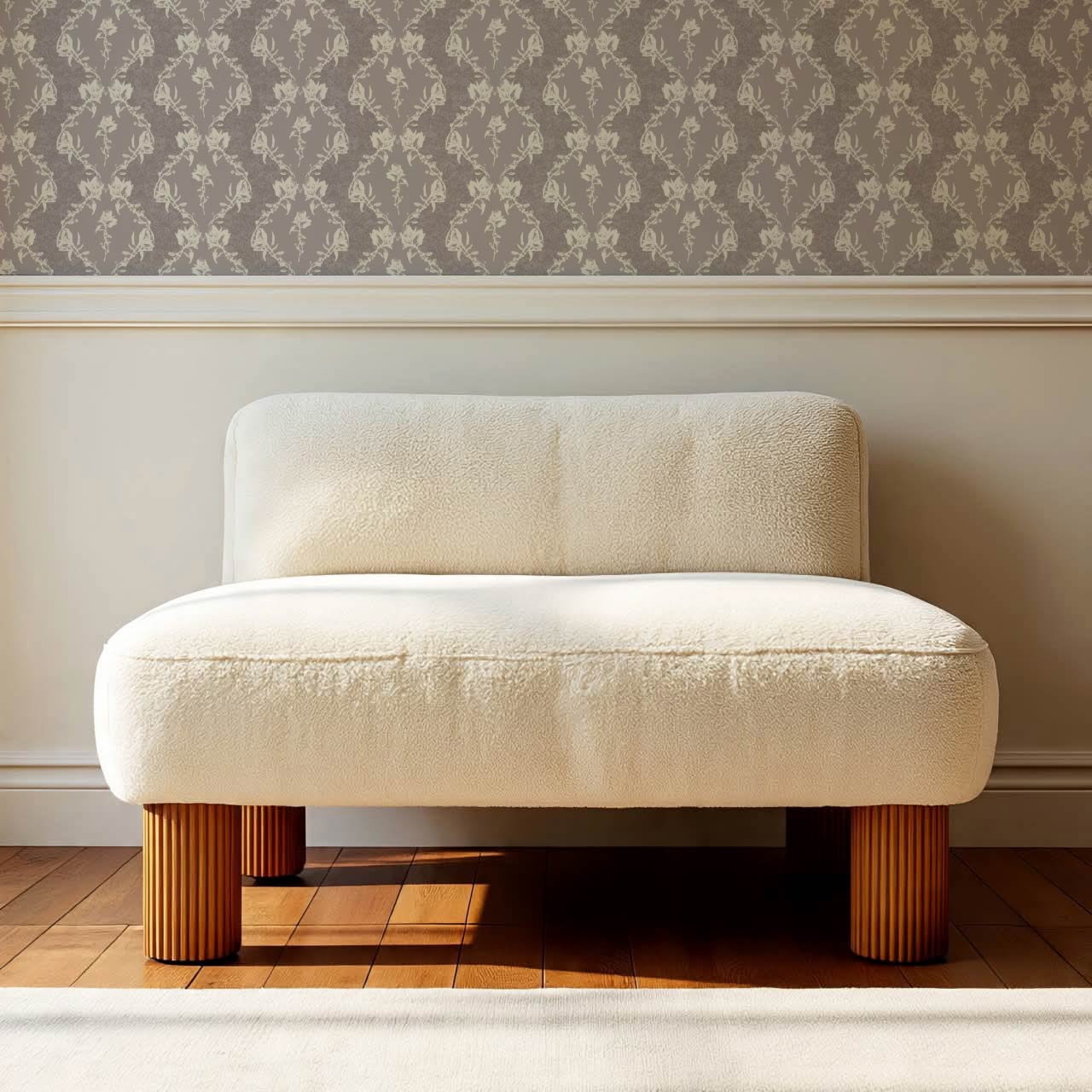 Kayla Vertical Vines Plum Wallpaper