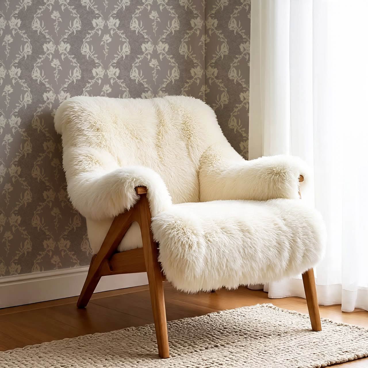 Kayla Vertical Vines Plum Wallpaper