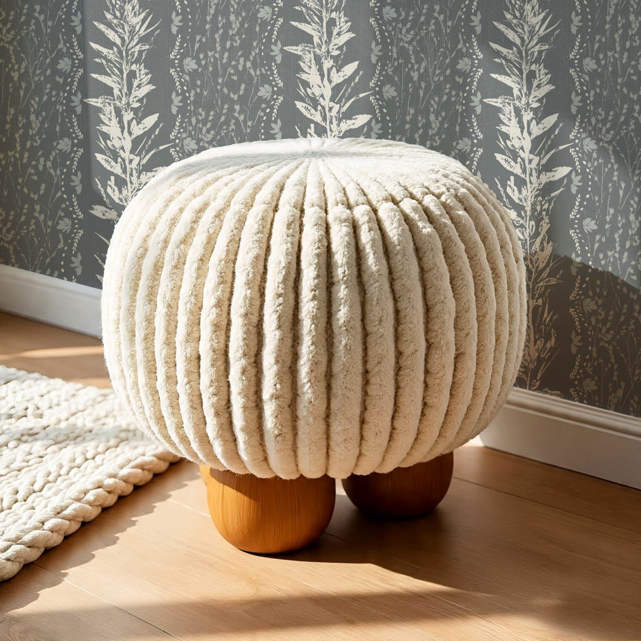 Aubree Silver Hedgerow Slate Wallpaper