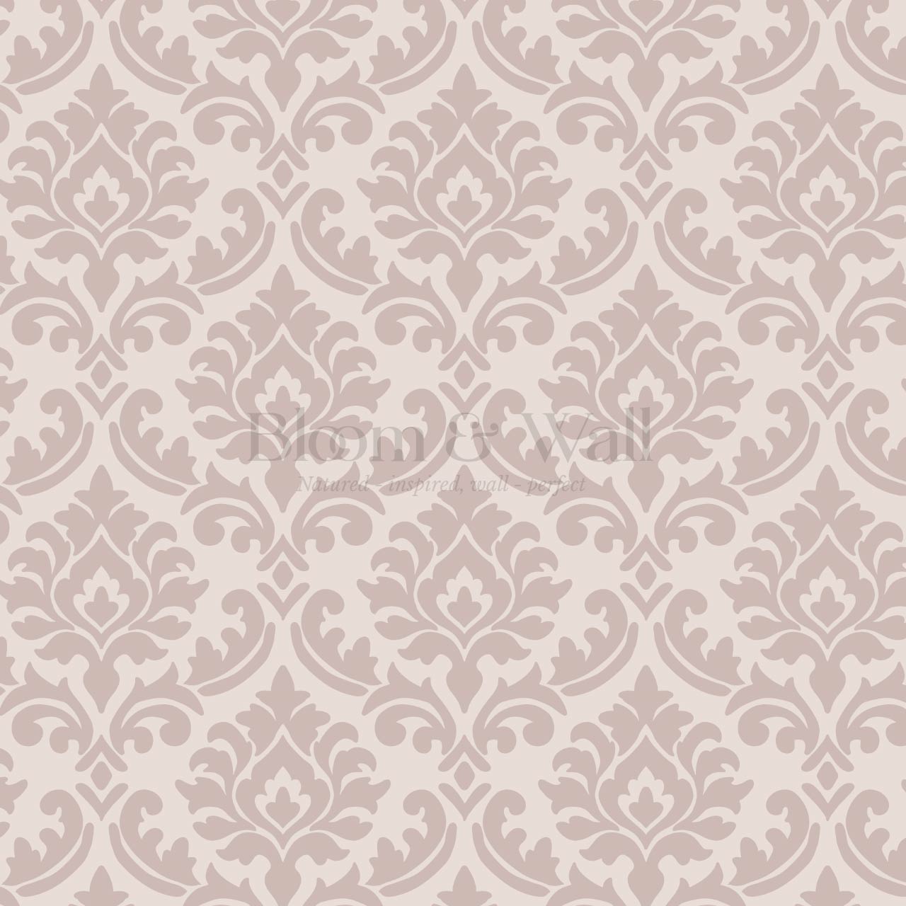 Aubrey Damask Mauve Wallpaper