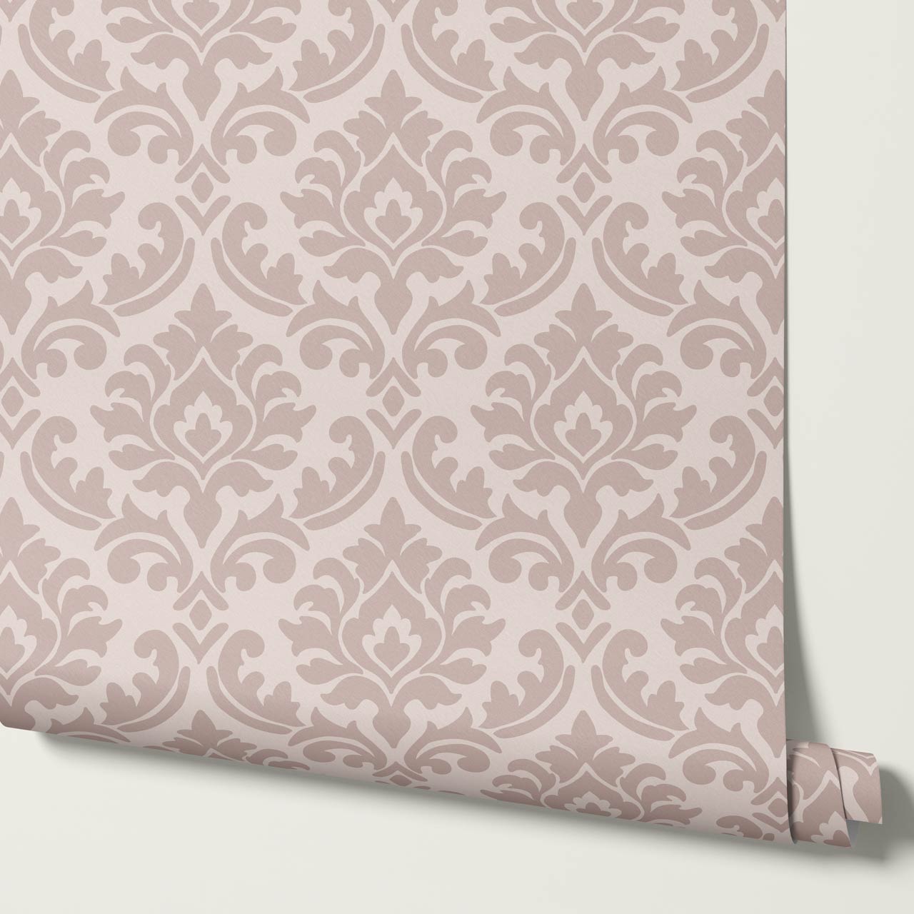 Aubrey Damask Mauve Wallpaper
