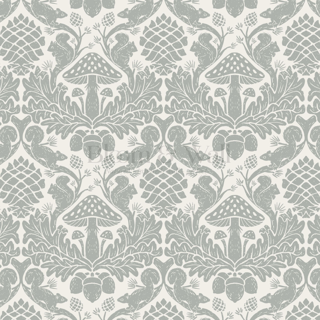 Aveline Squirrels Heaven Dove Gray Wallpaper