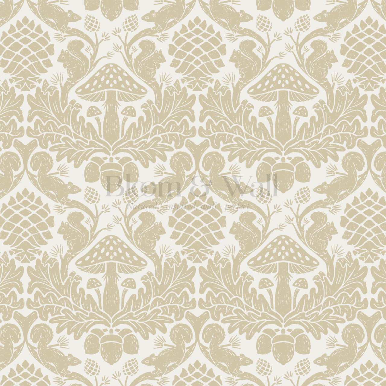 Aveline Squirrels Heaven Gold Wallpaper