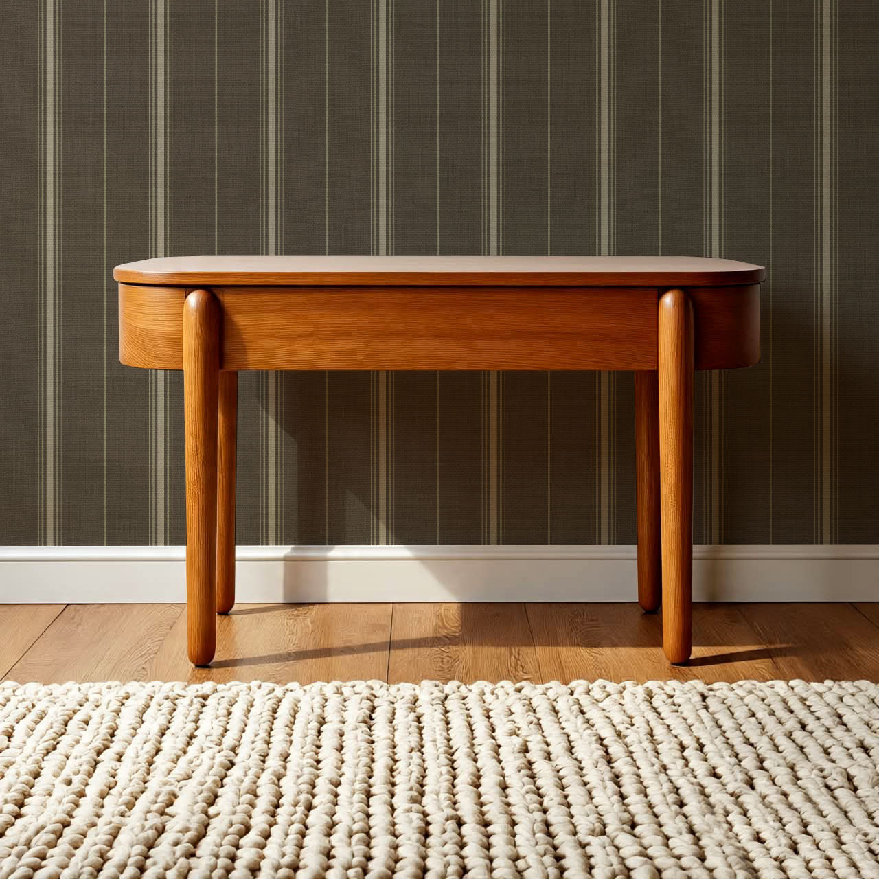 Avery Stripes Brown Wallpaper