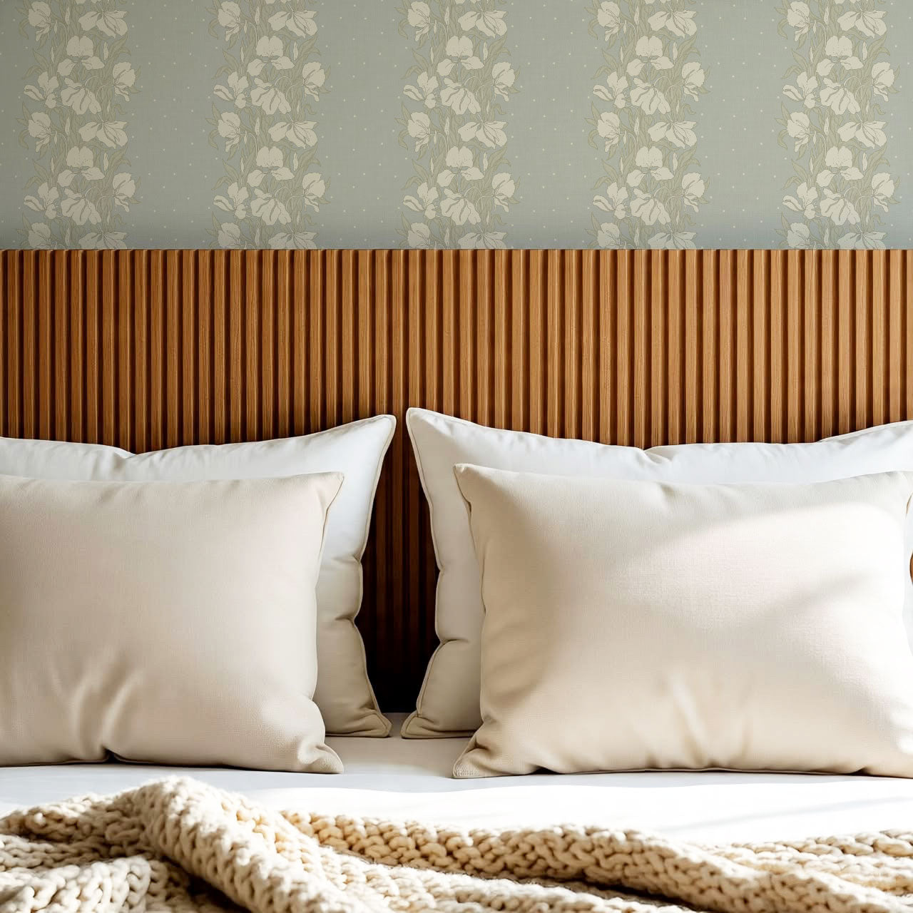 Avianna Ginger Lilies Duck Egg Wallpaper