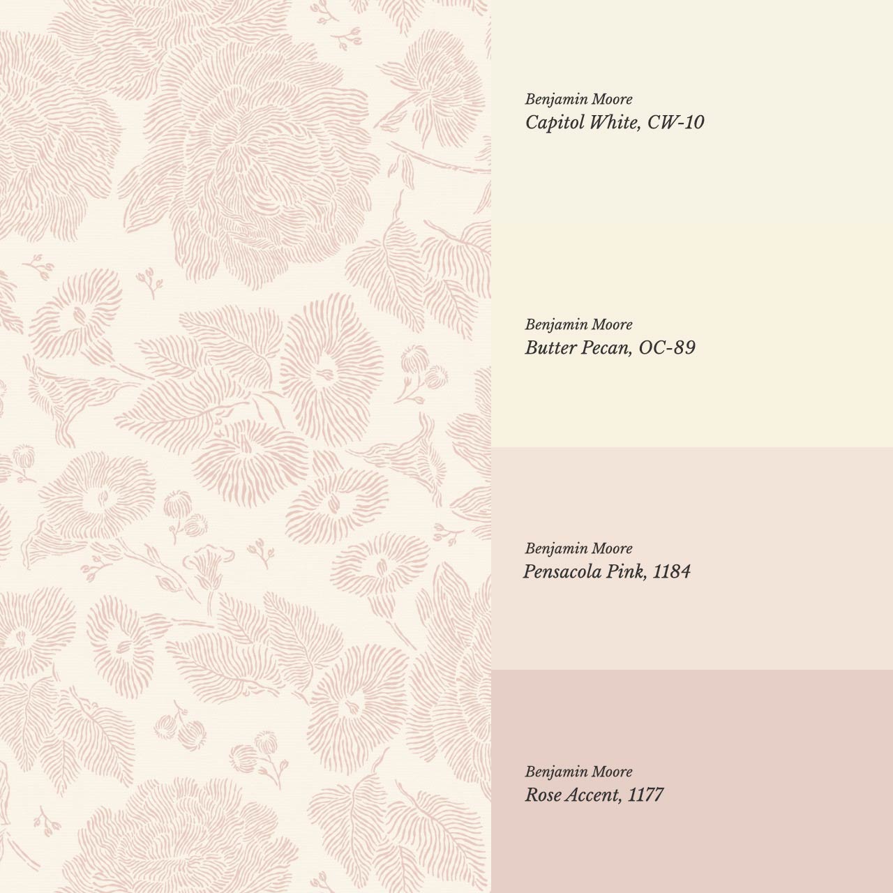Axelle Petunias & Peonies Cream Blush Wallpaper