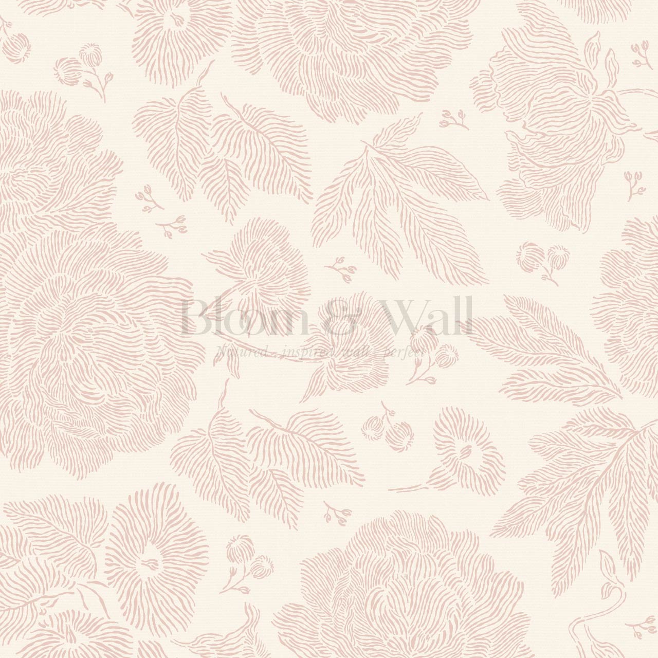 Axelle Petunias & Peonies Cream Blush Wallpaper