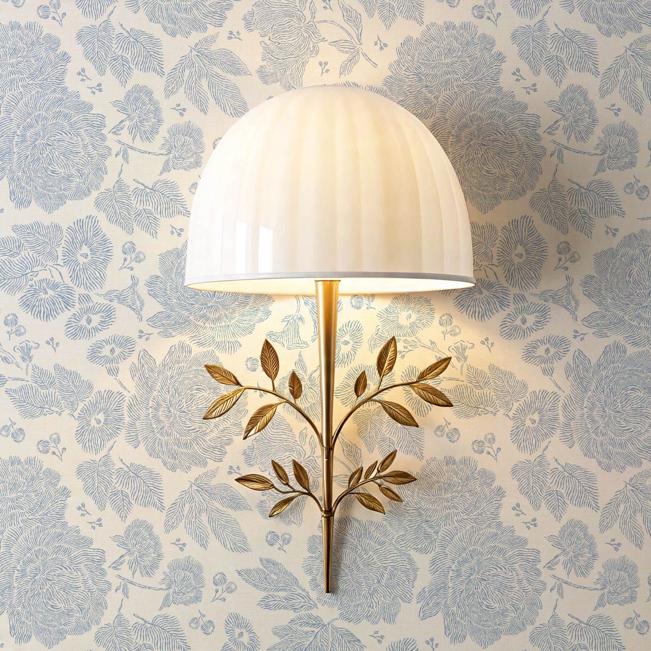 Axelle Petunias & Peonies Butter Sky Wallpaper