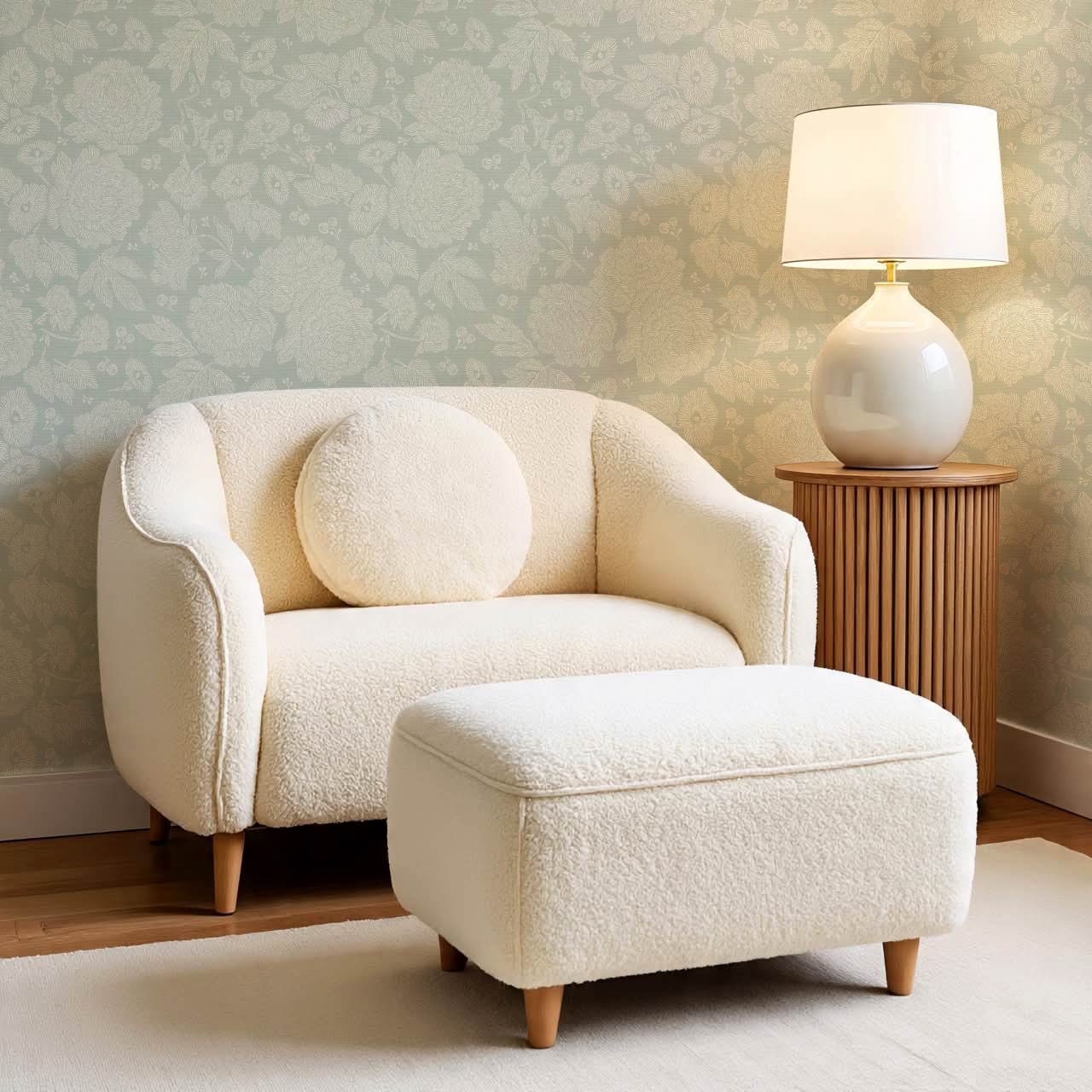 Axelle Petunias & Peonies Seaglass Wallpaper