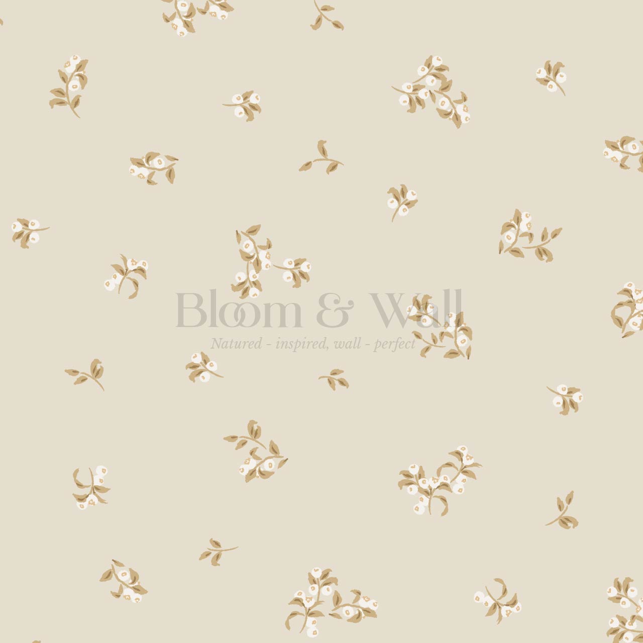 Ayla Delicate Berries Neutral Wallpaper