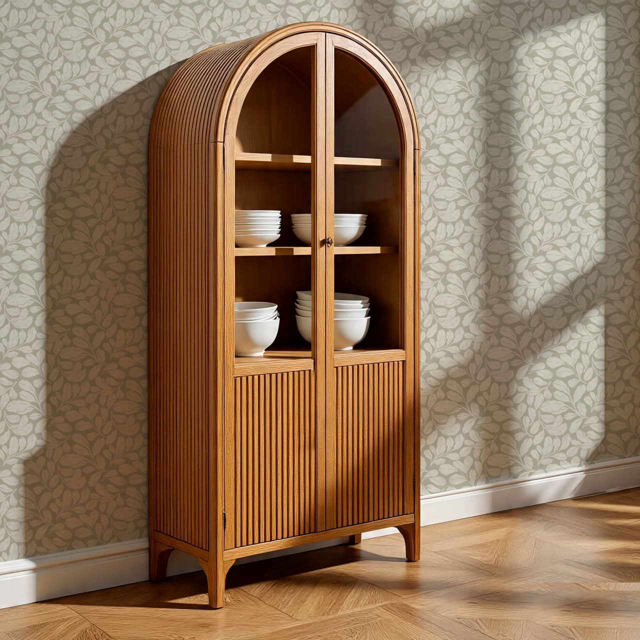 Bailey Elmwood Oat Stone Wallpaper