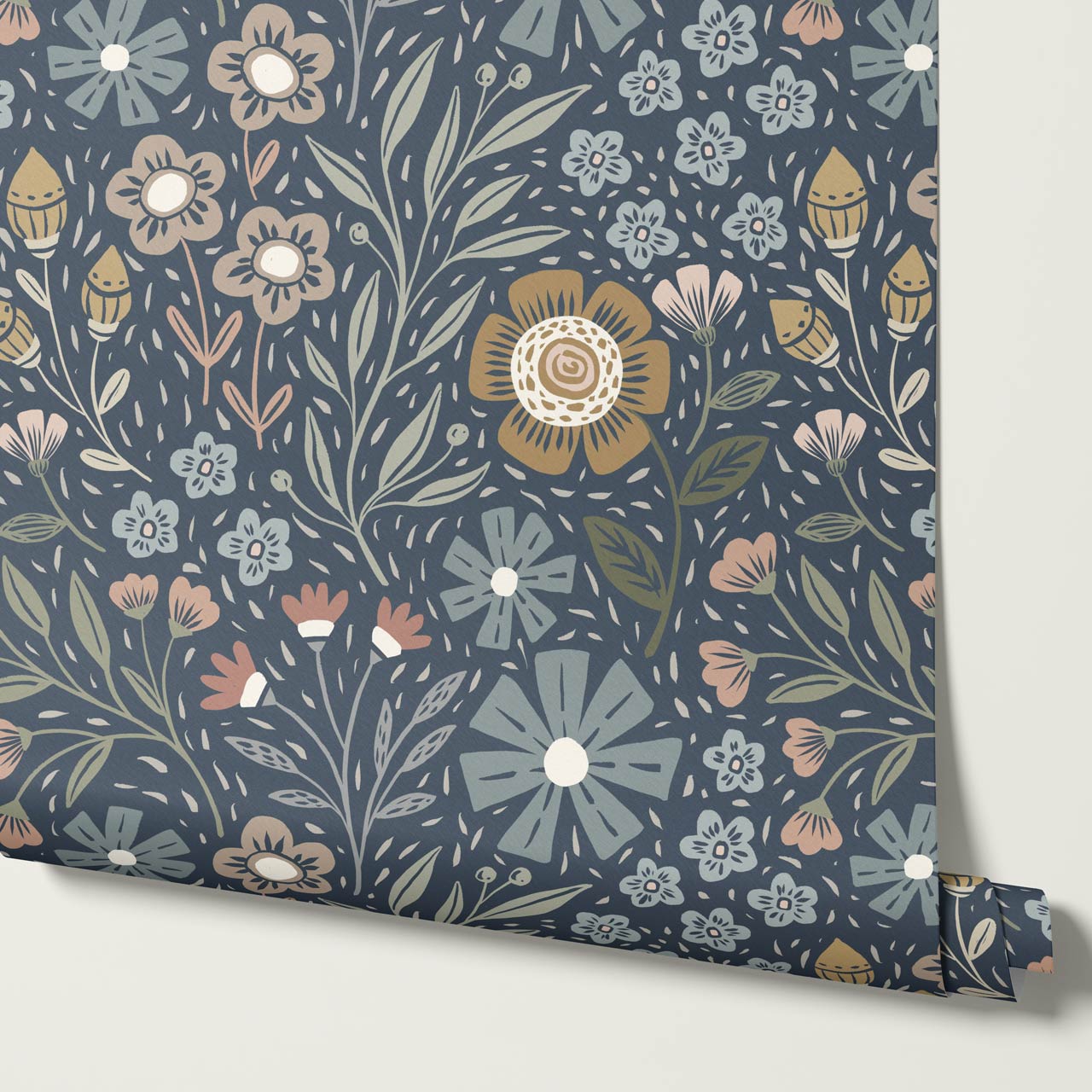 Belinda Florals Deep Sea Earth Wallpaper