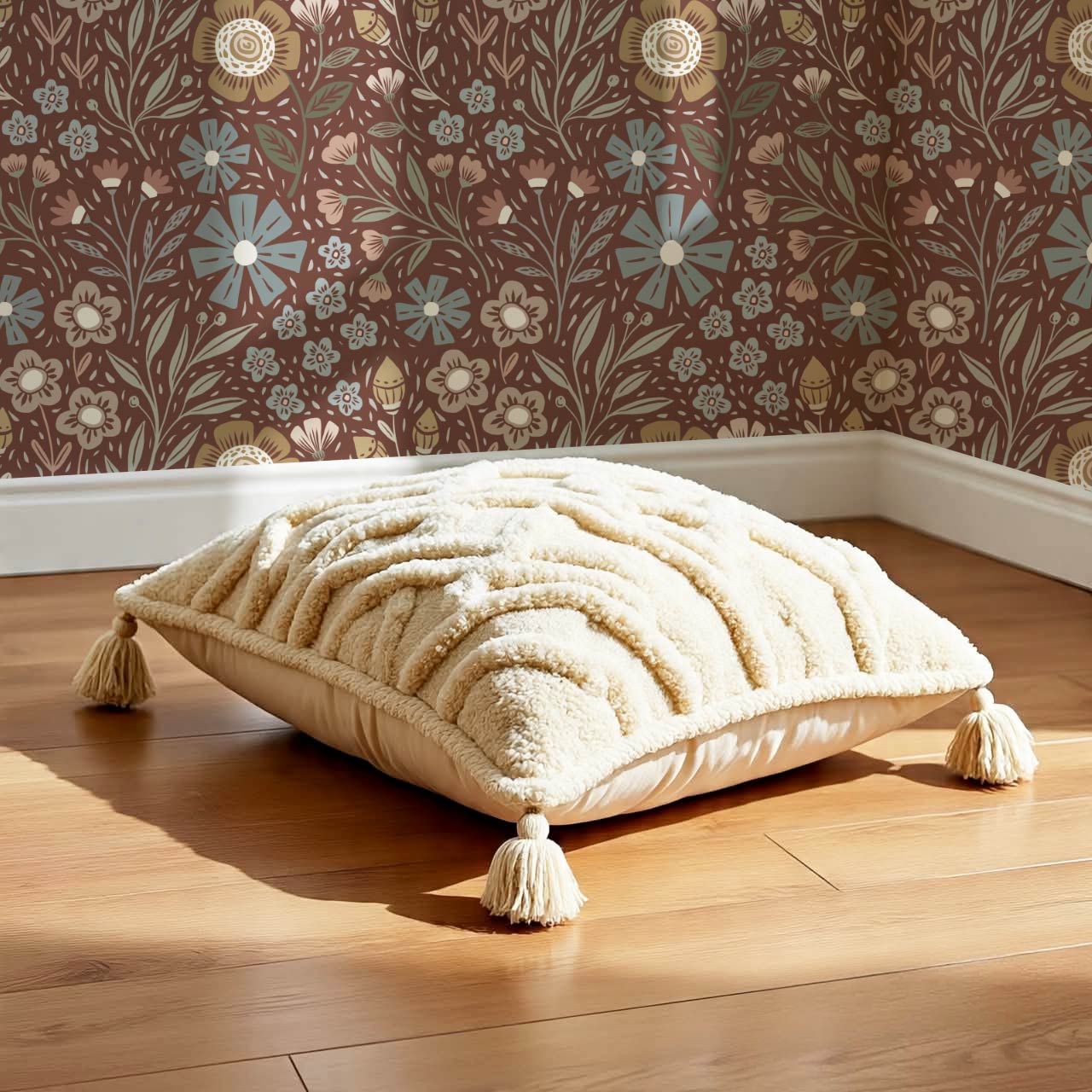 Belinda Florals Copper Earth Wallpaper