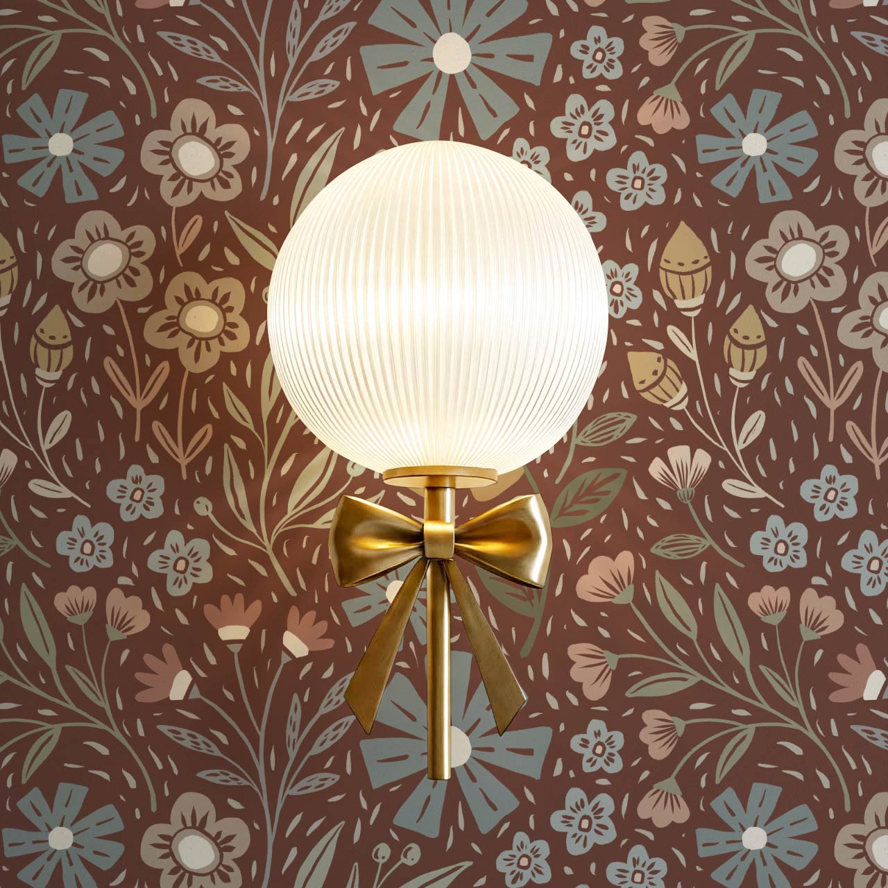 Belinda Florals Copper Earth Wallpaper