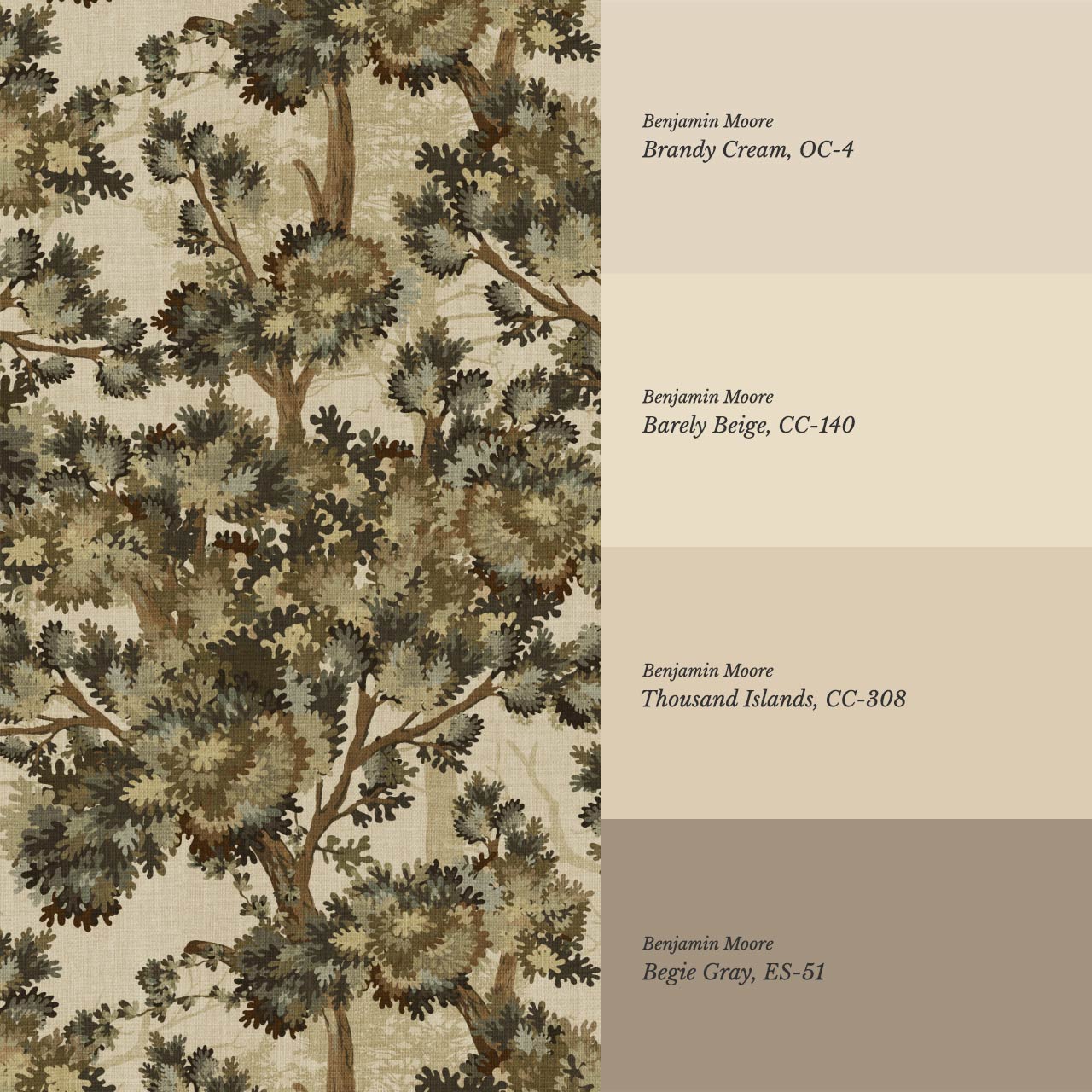 Belleann Vintage Tapestry Forest Sage Olive Wallpaper
