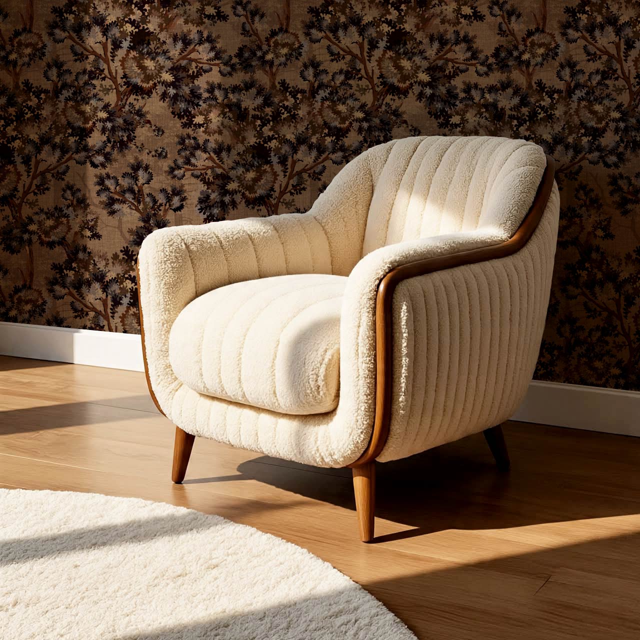 Belleann Vintage Tapestry Forest Rust Brown Wallpaper