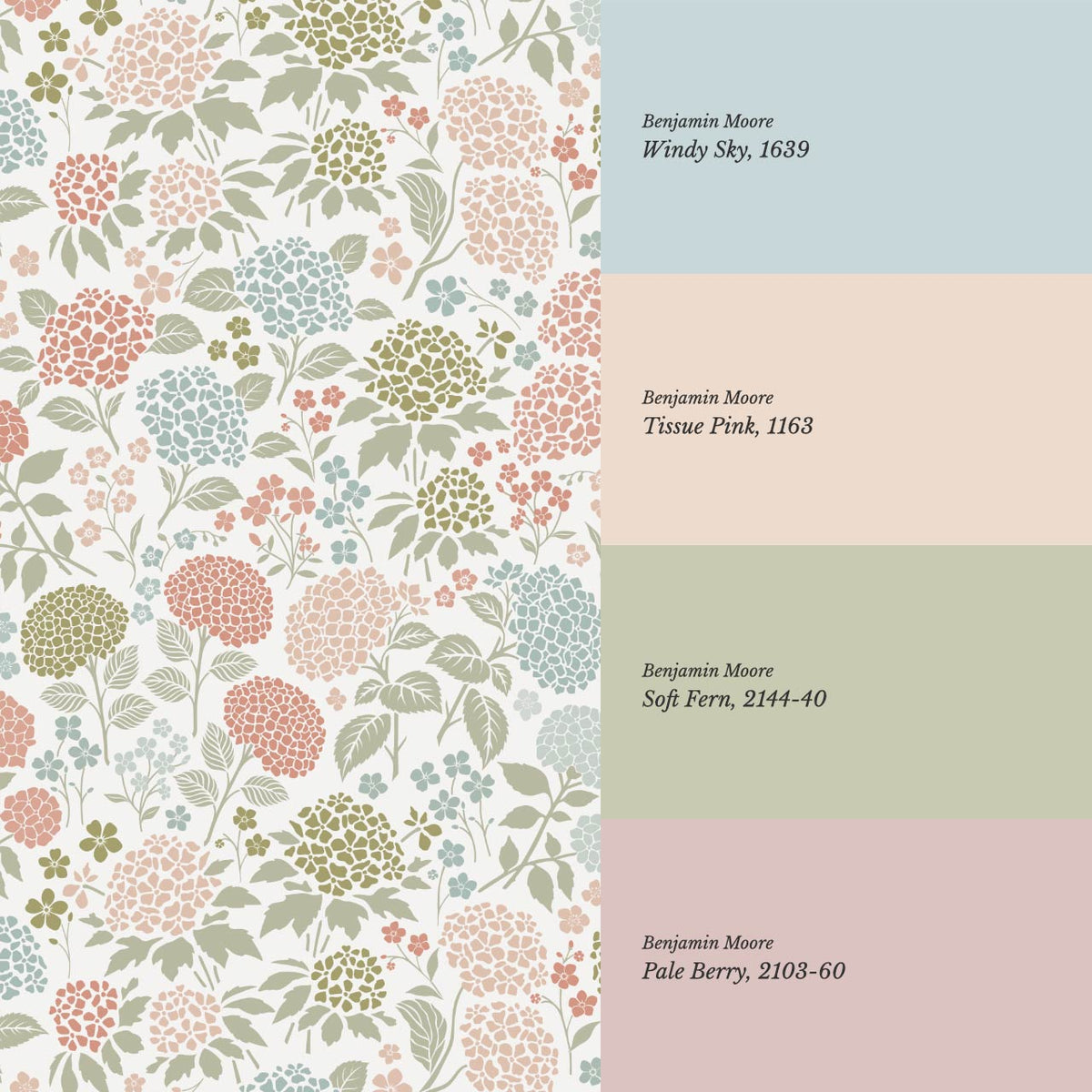 Bianca Hydrangea Garden White Peach Sky Wallpaper