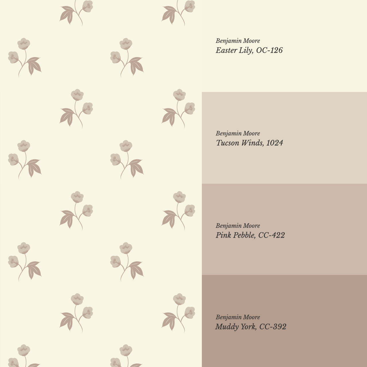 Blakely Floral Sprig Butter Mauve Wallpaper