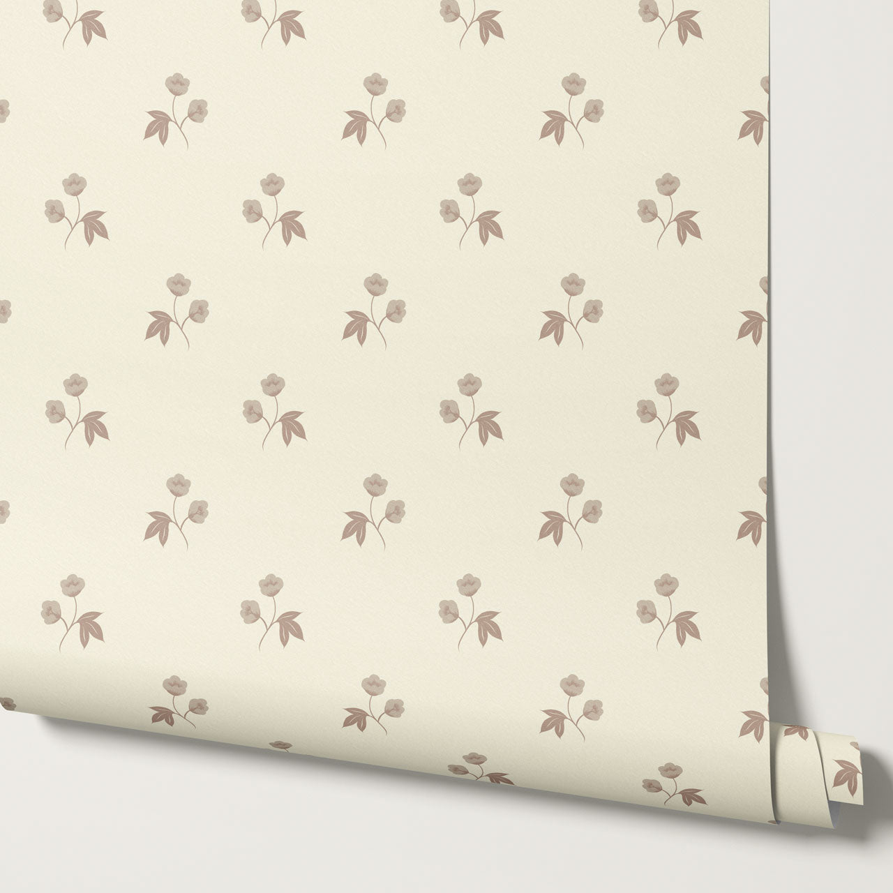 Blakely Floral Sprig Butter Mauve Wallpaper