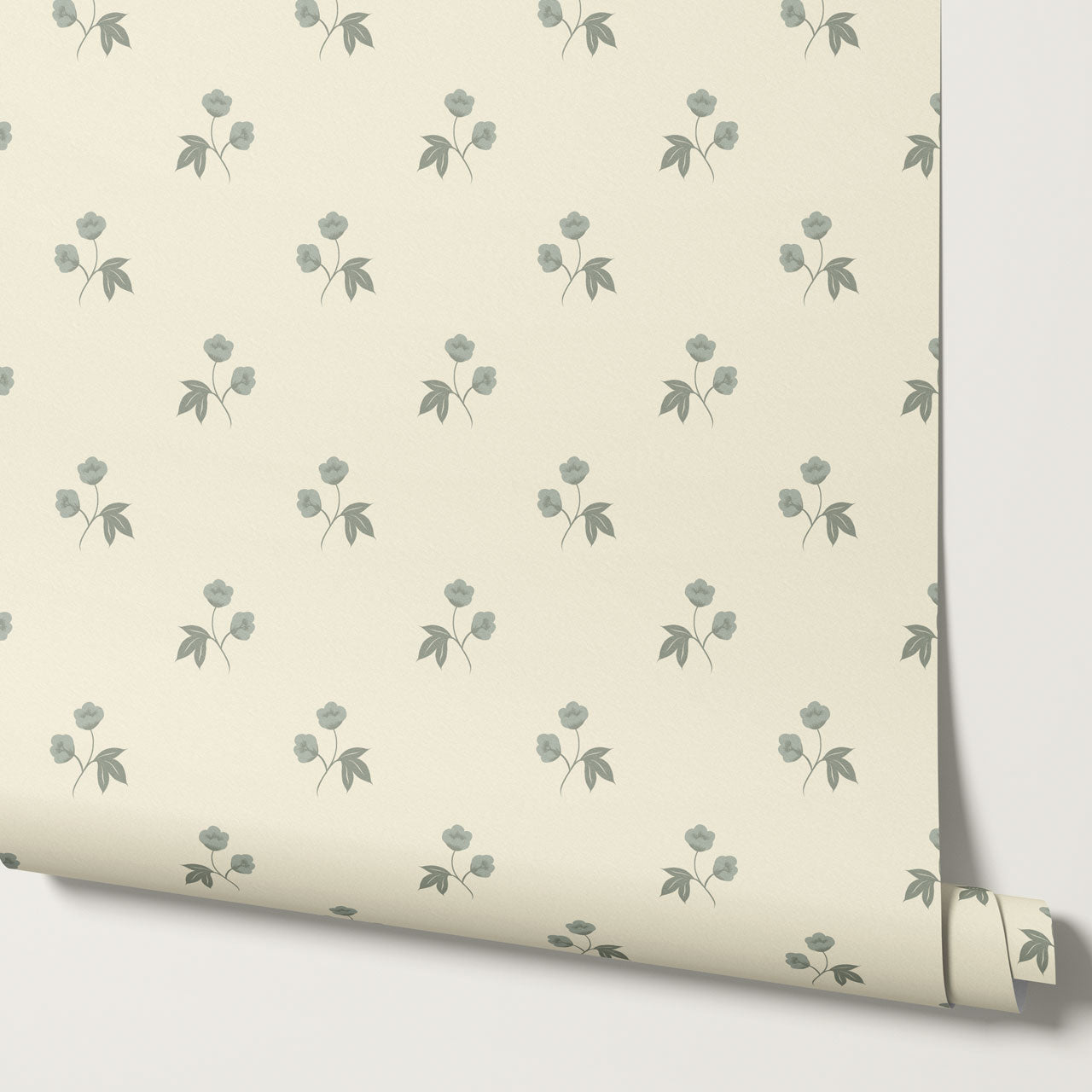 Blakely Floral Sprig Butter Sage Wallpaper