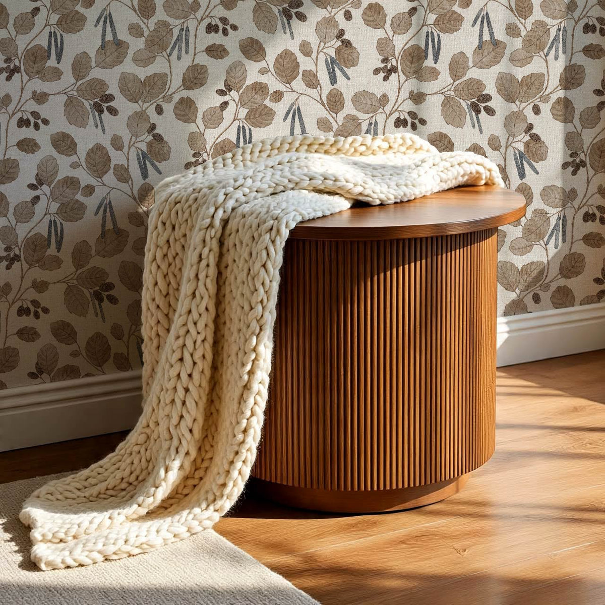 Blanca Wild Alder Earth Slate Bone Wallpaper