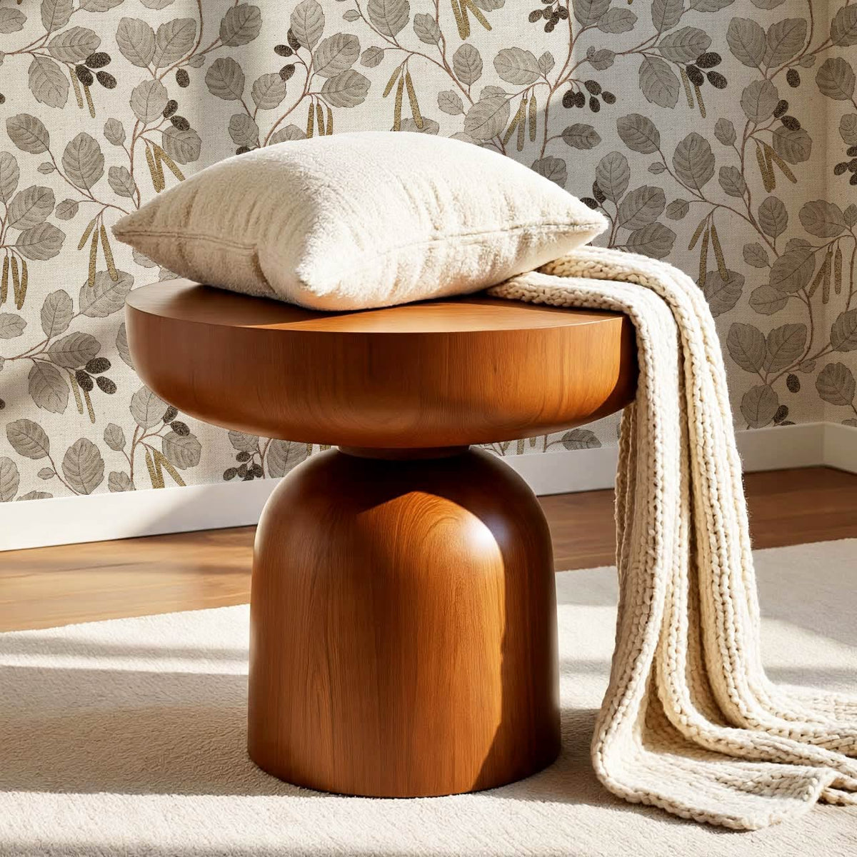 Blanca Wild Alder Taupe Mustard Brown Wallpaper