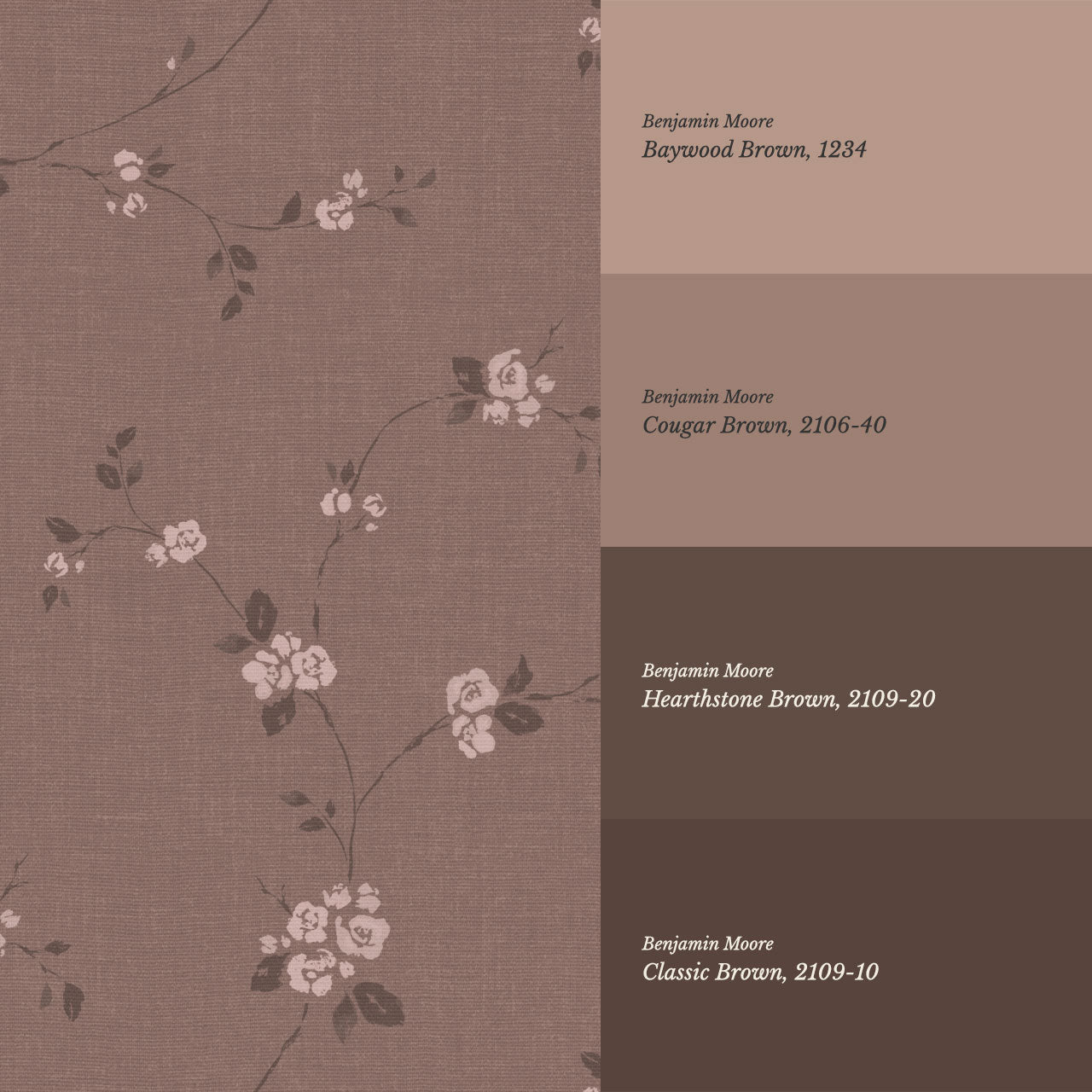 Brielle Rosalie Vines Burgundy Wallpaper