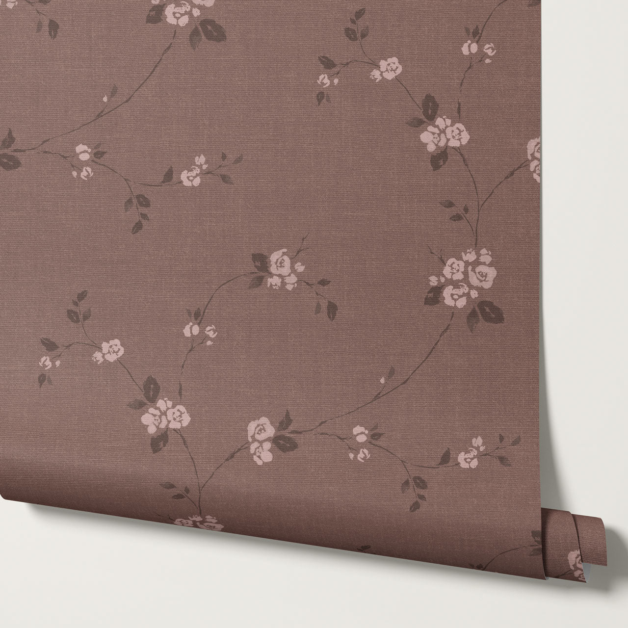 Brielle Rosalie Vines Burgundy Wallpaper