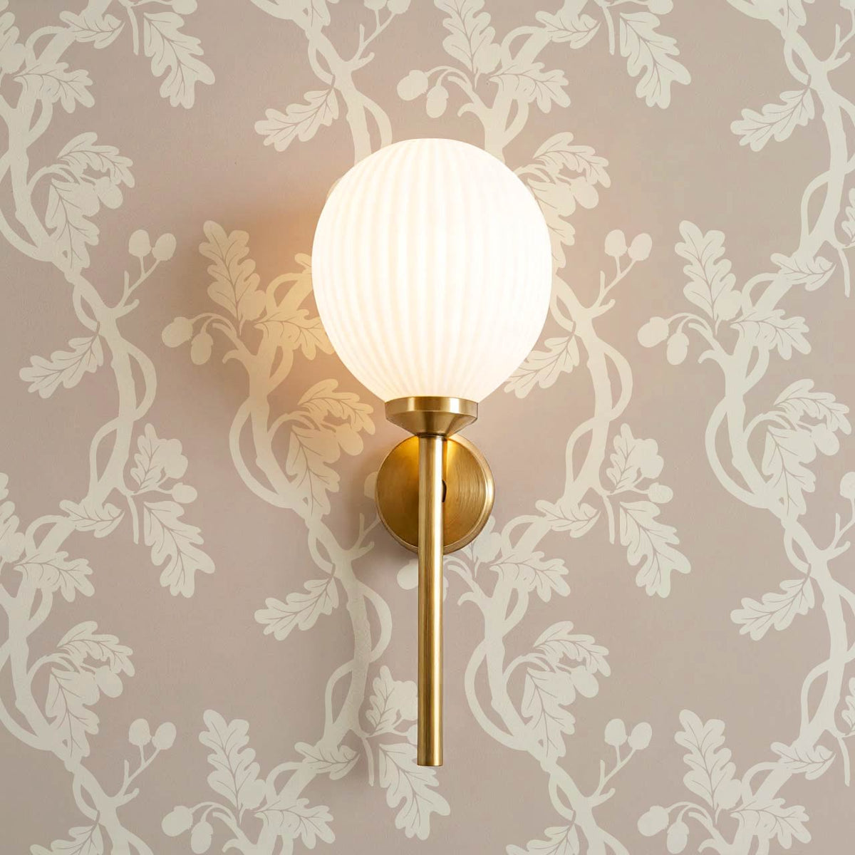 Buria Trailling Acorn Stone Bone Wallpaper