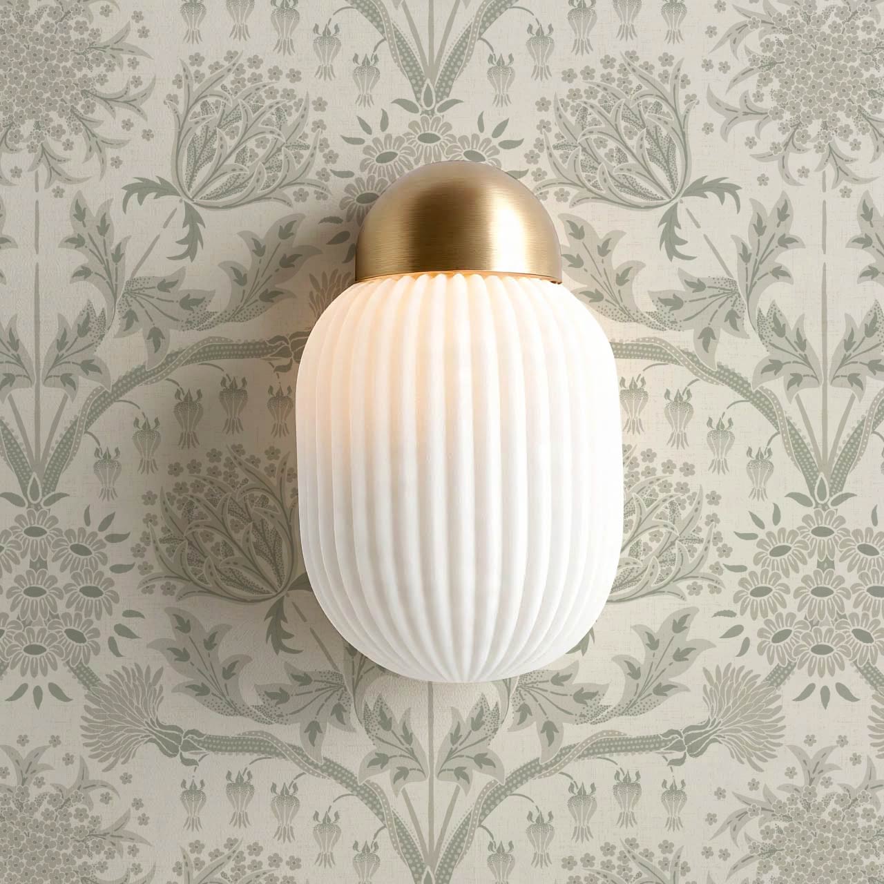 Caitronia Large Wildflowers Ivory Dry Sage Wallpaper