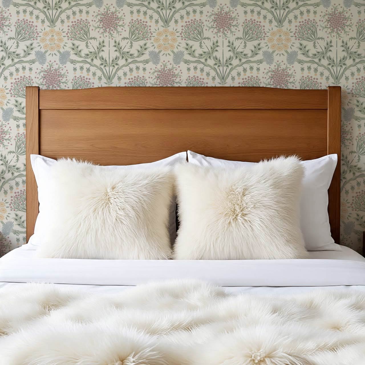 Caitronia Large Wildflowers Ivory Pastel Wallpaper