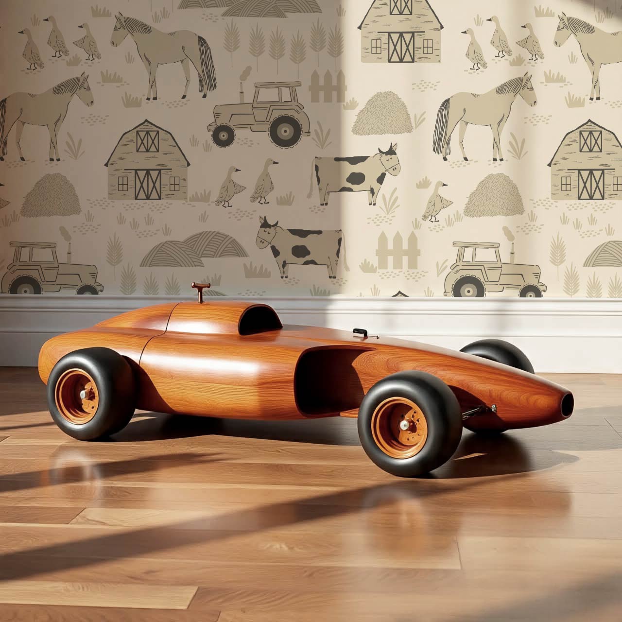 Caleb Farm Life Tan Wallpaper