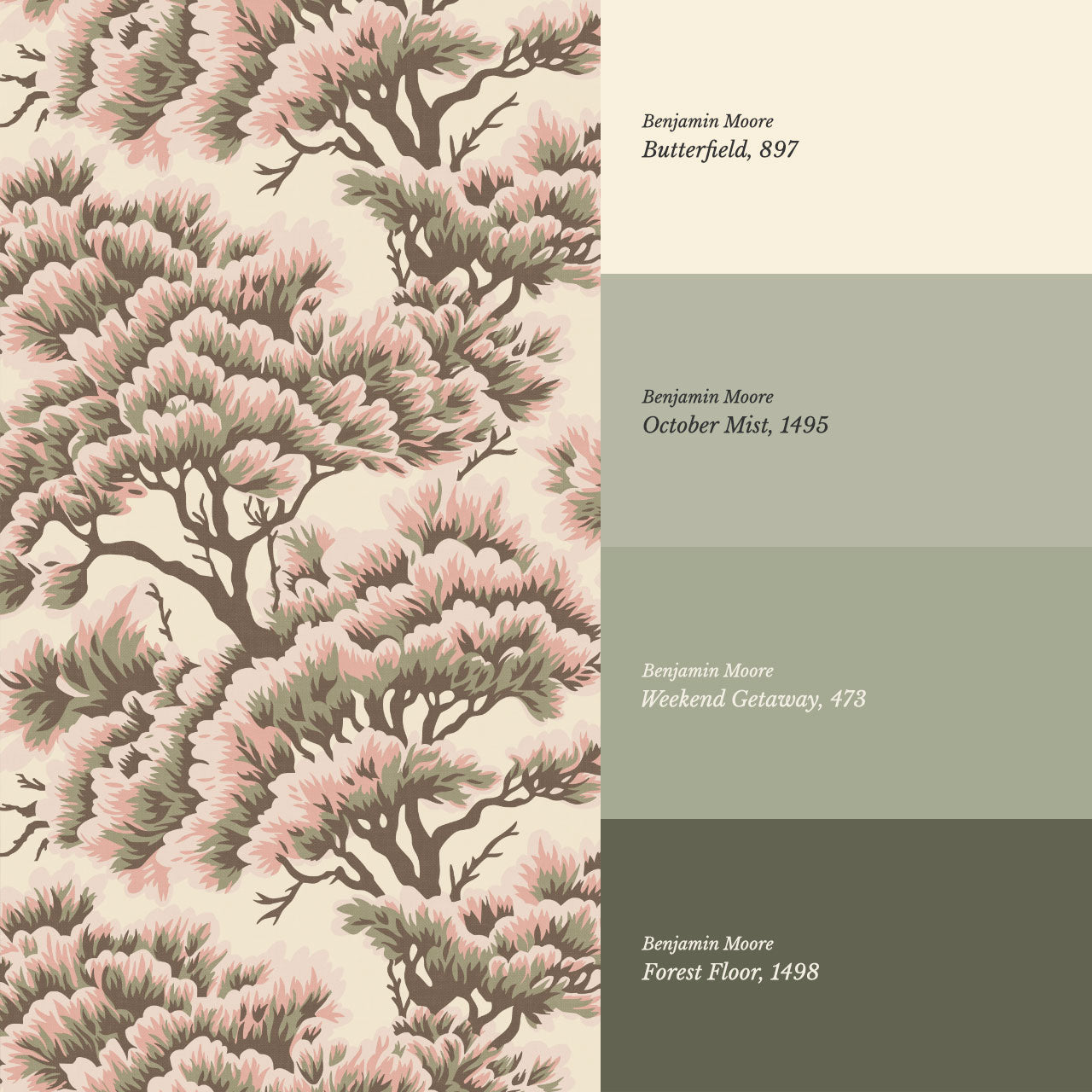 Sutton Umbria Woods Soft Pink Wallpaper