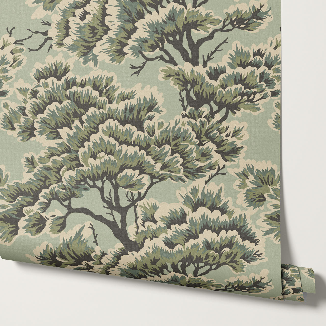 Sutton Umbria Woods Green Storm Wallpaper