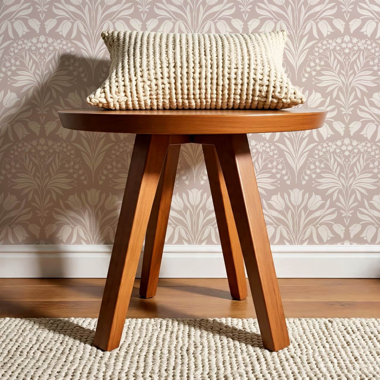 Camilla Tulip and Lily of the Valley Rose Dust Wallpaper