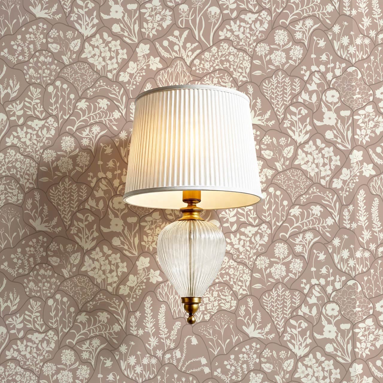 Caroline Layered Wildflowers Sedona Sand Wallpaper