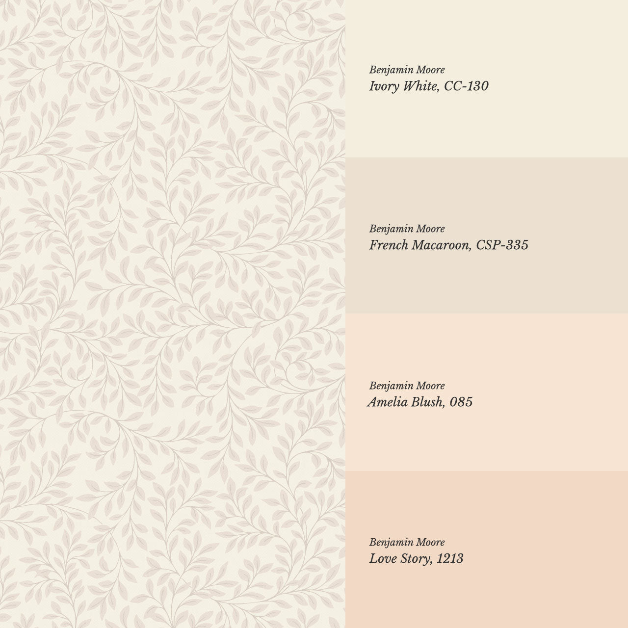 Cecilia Laurel Vines Beige Wallpaper