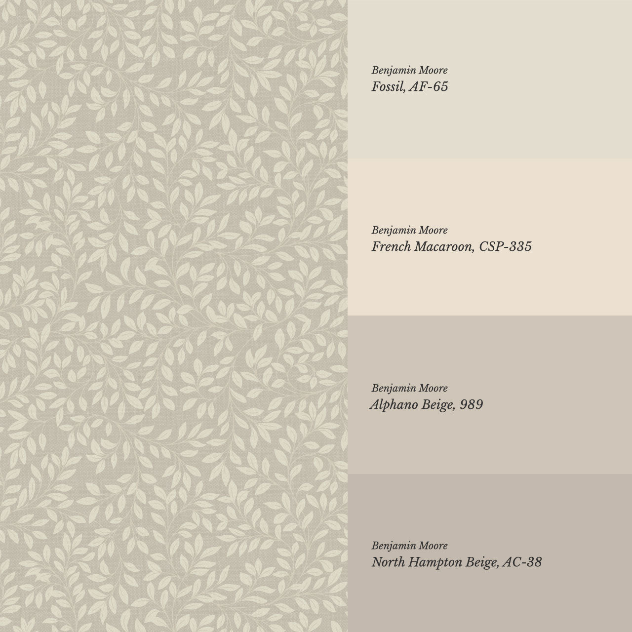 Cecilia Laurel Vines Olive Wallpaper