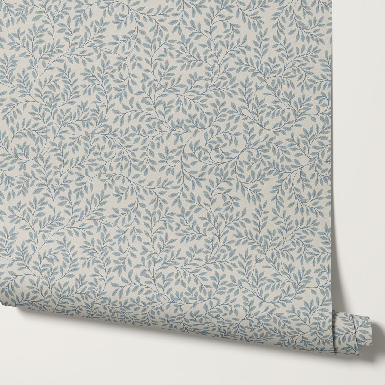 Cecilia Laurel Vines French Blue Wallpaper