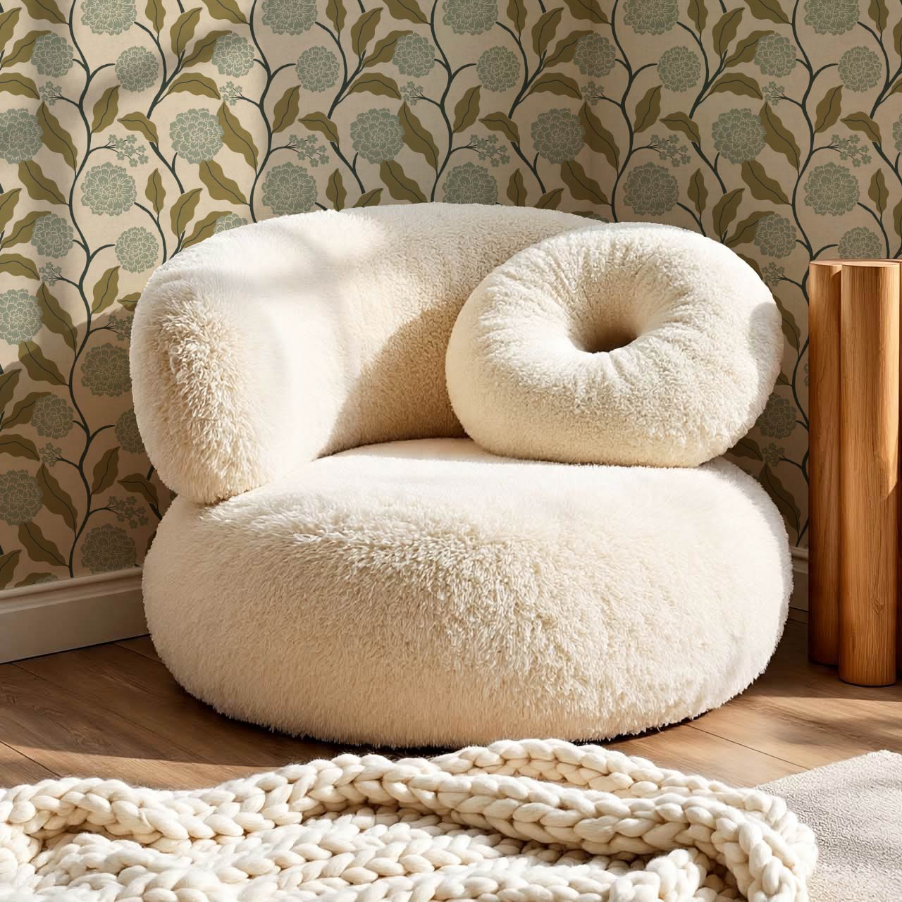 Celestina Florals Mustard Sea Glass Wallpaper