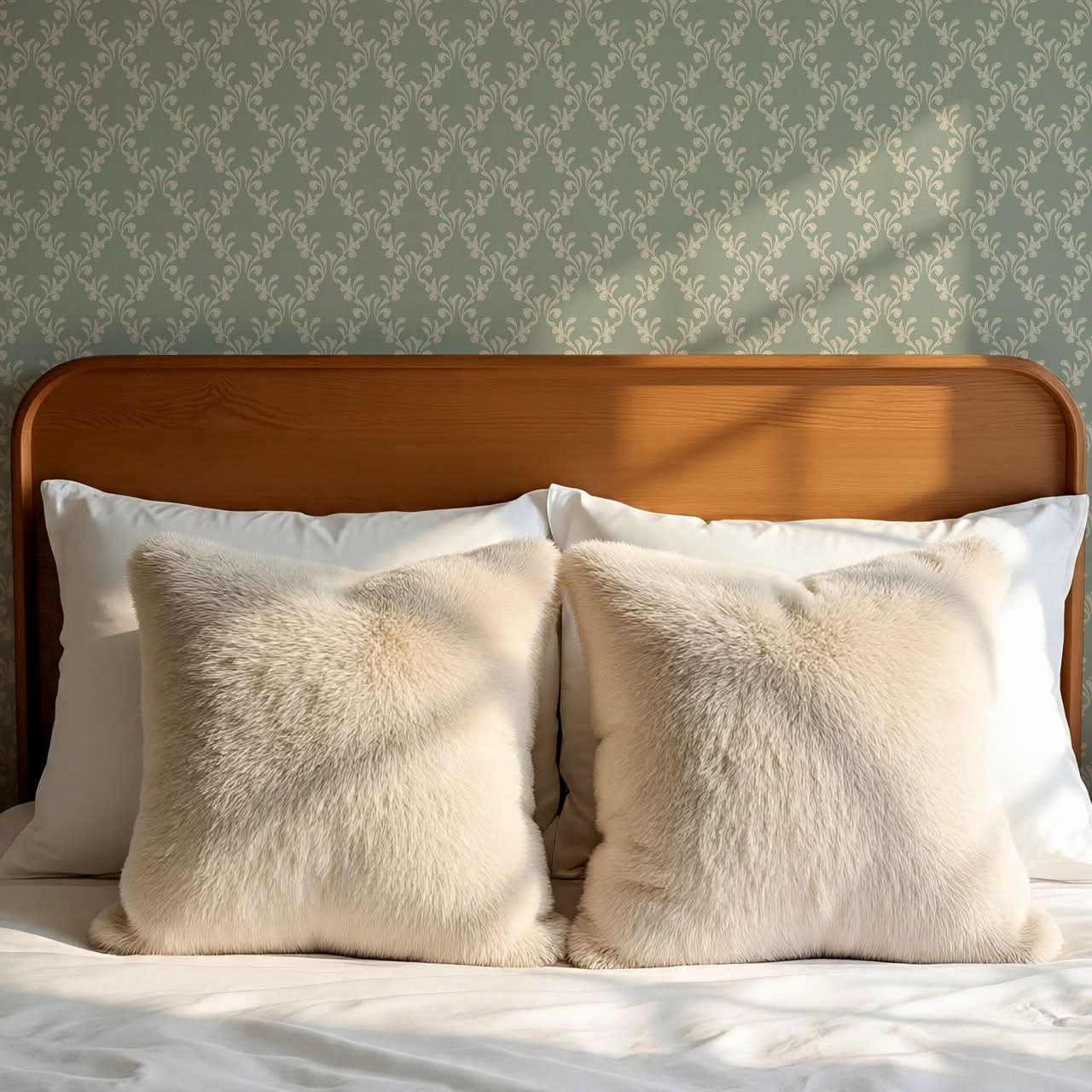 Celine Ogee Vines Silver Sage Wallpaper