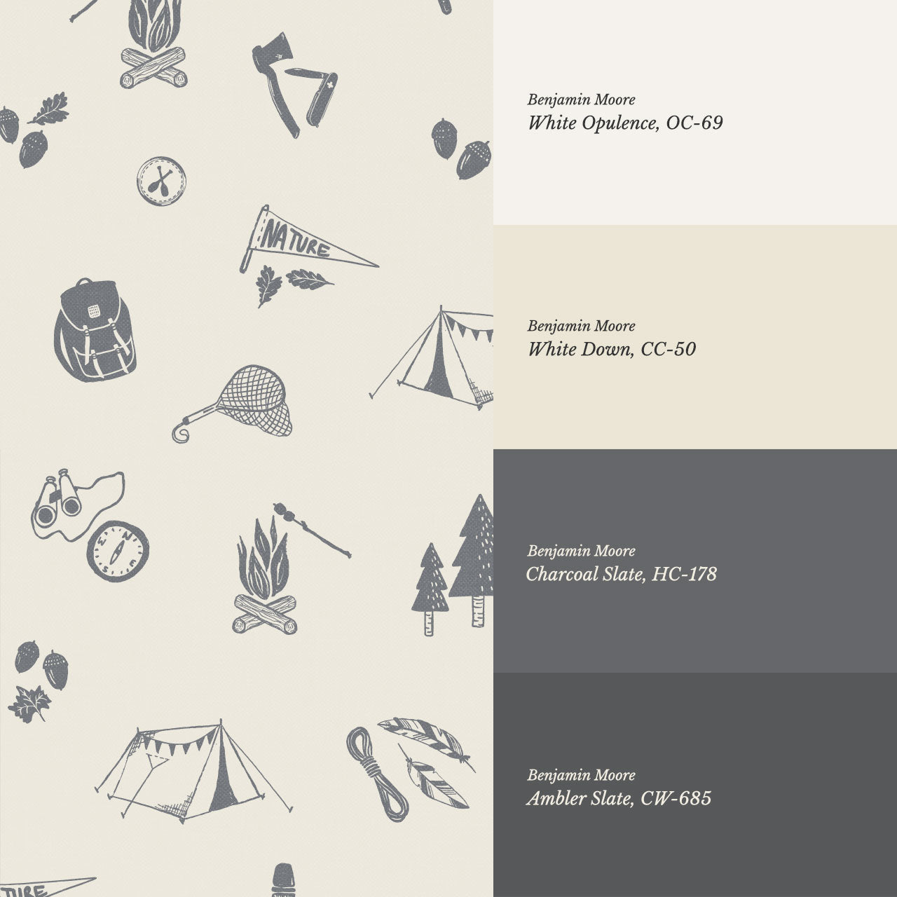 Charlie Camping Trip Slate Wallpaper