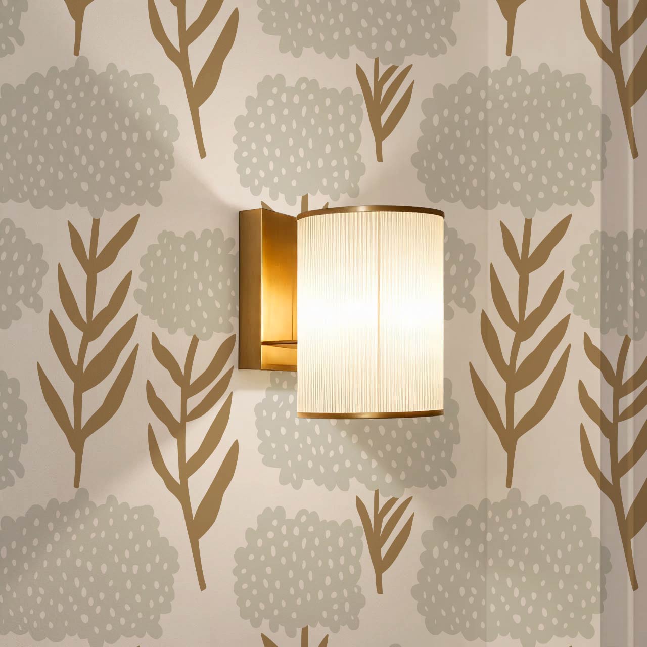 Charlotte Folk Blossom Parchment Wallpaper