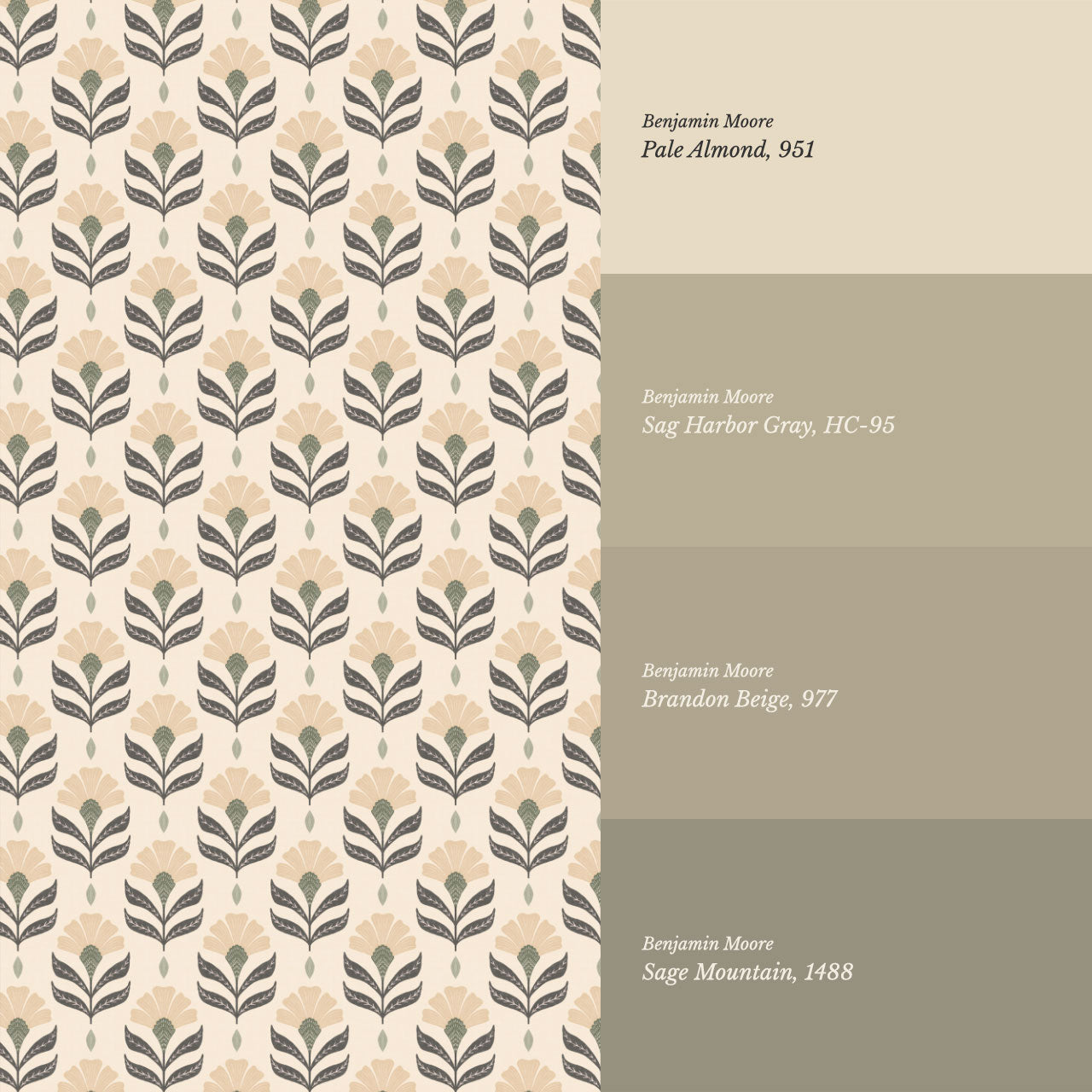 Chiara Floral Warm Butter Wallpaper